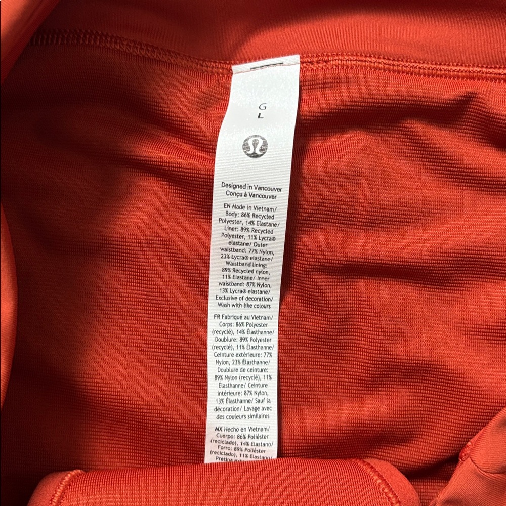 LULULEMON SPEED UP HR SHORTS 4”*MESH VENT IN AUTUM RUST SZ L NWT - Picture 11 of 11